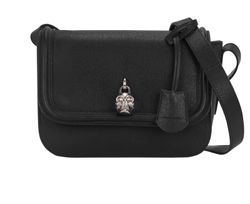 Skull Lock Shoulder bag, Leather, Black, 603695, L/K/CL/DB, 3*